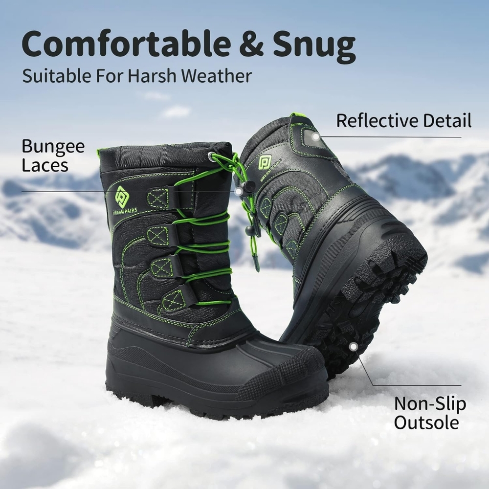 BNIB Junior Boys Girls Knee High Waterproof Winter Snow Boots size 5